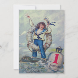 かわいいガールセーラーブイ投げリングや輪 招待状