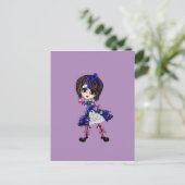 かわいいガールバースデーパーソナライズされた- ポストカード (スタンド正面)