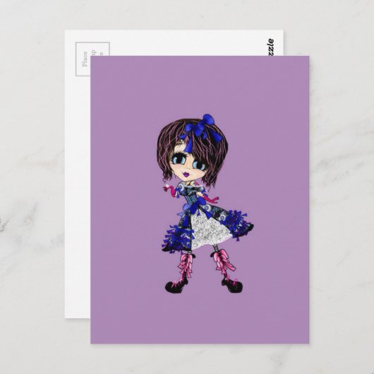 かわいいガールバースデーパーソナライズされた- ポストカード (正面/裏面)