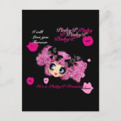 かわいいガールバースデーパーソナライズされた- ポストカード (正面)