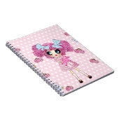 かわいいガールピンキップガーリーかわいい ノートブック (右側)