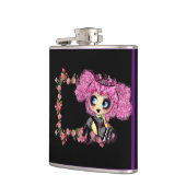 かわいいガールピンキップパンクロリータかわいい フラスク (左)