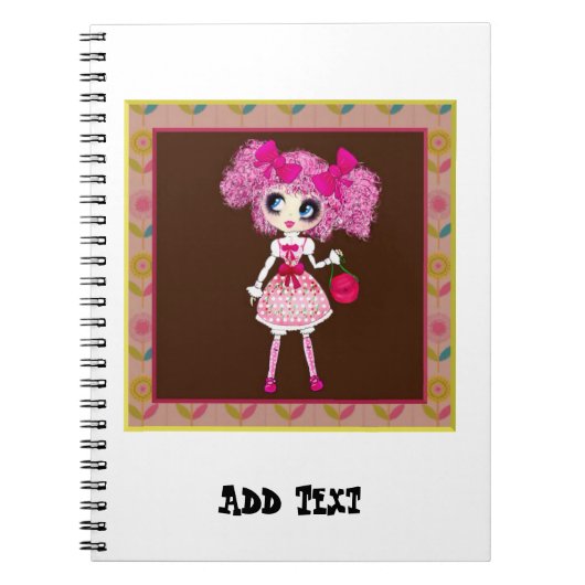 かわいいガールピンキーとても甘い ノートブック (正面)