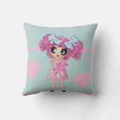 かわいいガールピンキーパステルブルー クッション (裏面)