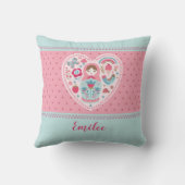 かわいいガールピンクハート装飾用クッション クッション (裏面)