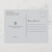 かわいいガールピンクヴィンテージクラシック子供部屋テディベア 案内ポストカード (裏面)