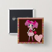 かわいいガールピンクPスイートロリ 缶バッジ (正面&裏面)