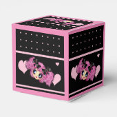 かわいいガールピンクP -トレンディーブラックピンクハート フェイバーボックス (裏面サイド)