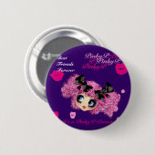 かわいいガールフリ最高のン、永遠の贈り物 缶バッジ (正面&裏面)