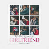 かわいいガールフレンドの贈り物 |世界最大写真 フリースブランケット (正面)