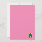 かわいいガールフロージベビースシャワー招待状 招待状 (裏面)