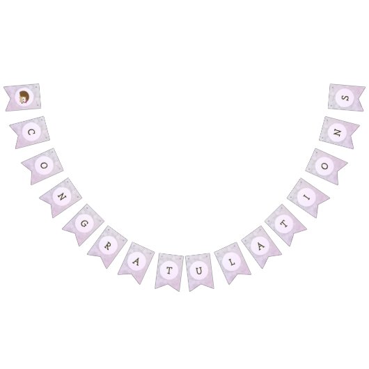 かわいいガールヘッジホッグおめでとう バンティングフラッグ (全)