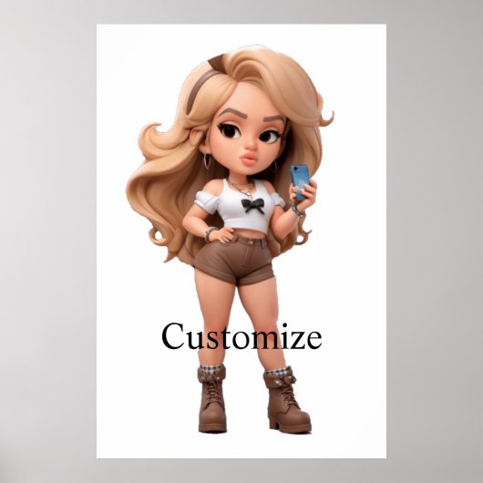 かわいいガールボニタチカサンダー_コーブ ポスター (正面)