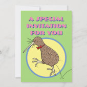 かわいいキウイのジャンプ漫画 招待状 (裏面)