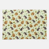 かわいいキウイの鳥柄 キッチンタオル (横)