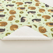 かわいいキウイの鳥柄 シェルパブランケット (3/4)