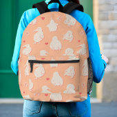 かわいいキウイバードお尻かわいい桃おもしろい女10代のの子 プリントバックパック