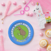 かわいいキウイ鳥ハッピーバースデー漫画紙プレート ペーパープレート (パーティー)