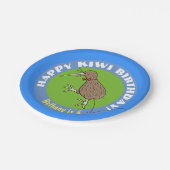 かわいいキウイ鳥ハッピーバースデー漫画紙プレート ペーパープレート (アングル)