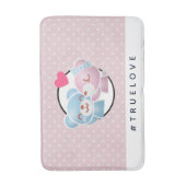 かわいいキスをするが水玉模様にトルーラブ バスマット (正面縦)