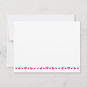 かわいいキスをするカップルとハートラブカード (裏面)