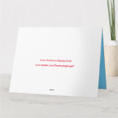 かわいいキスをするクリスマスカスタムシール カード (裏面)