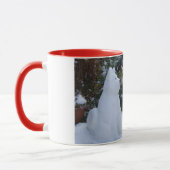 かわいいキスをする秋田雪だるまスノードッグ マグカップ (左)