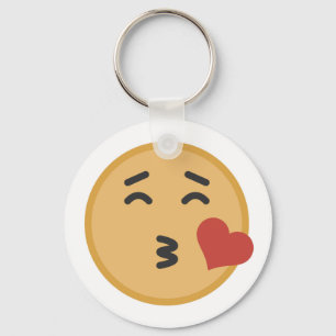 かわいいキスEmojiは漫画に直面します キーホルダー