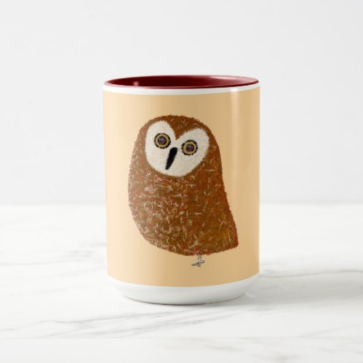 かわいいキタノコビトフクロウ マグカップ (中央)