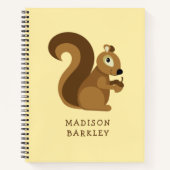 かわいいキッズの森の squirrel ノートブック (正面)