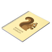 かわいいキッズの森の squirrel ノートブック (左側)