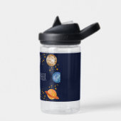 かわいいキッズアウタースペース新学期 ウォーターボトル (左面)