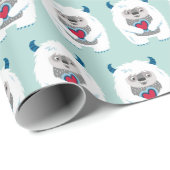 かわいいキッズウィンターイェティホリデー ラッピングペーパー (ロールコーナー)