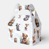 かわいいキッズウッドランド動物のパターン フェイバーボックス (正面サイド)