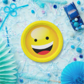 かわいいキッズエモジパーティーハッピー顔絵文字 ペーパープレート (パーティー)