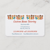 かわいいキッズカスタムのチュートリン教えグのインストラクター 名刺 (正面)