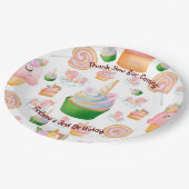 かわいいキッズカップケカラフルーキスユニコーン誕生日 ペーパープレート (アングル)