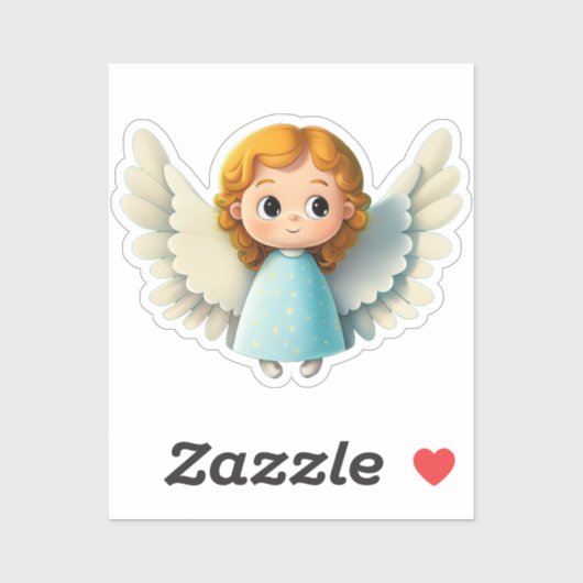 かわいいキッズガールエンジェルかわいい漫画グラフィック シール (シート)