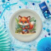 かわいいキッズキャンプ&ハイキングフォックスパーティー ペーパープレート (パーティー)