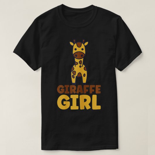 かわいいキッズキリン愛キリン少女 Tシャツ (デザイン正面)