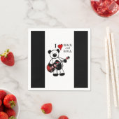 かわいいキッズギターロックアンドロールTeddyミュージックパーティー スタンダードカクテルナプキン (インサイチュ)