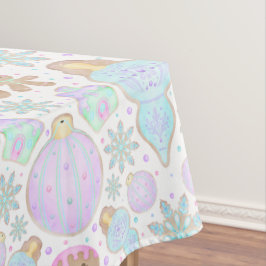 かわいいキッズクリスマスジンジャーブレッドのクッキーパターン テーブルクロス