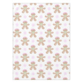 かわいいキッズクリスマスジンジャーブレッドのクッキーパターン テーブルクロス (正面)