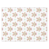 かわいいキッズクリスマスジンジャーブレッドのクッキーパターン テーブルクロス (正面(横))