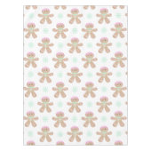 かわいいキッズクリスマスジンジャーブレッドのクッキーパターン テーブルクロス (正面)