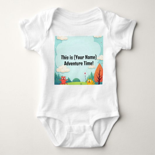 かわいいキッズコスチュームシャツ – おもしろい&快適なキッズシャツD ベビーボディスーツ (正面)