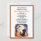 かわいいキッズコスチュームハローウィンパーティ招待状 招待状 (正面)