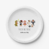 かわいいキッズコスチュームハローウィンパーティ紙プレート ペーパープレート (正面)