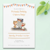 かわいいキッズコスチュームパーティー誕生日 招待状