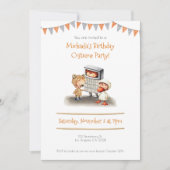 かわいいキッズコスチュームパーティー誕生日 招待状 (正面)